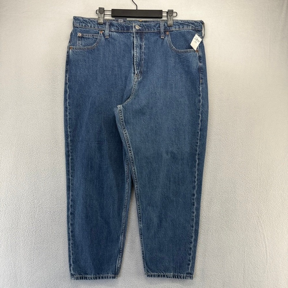 Gap Jeans Women 33/16 Petite Blue Mom Jean Tapered High Rise Non Stretch NEW